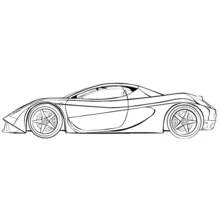 Coloriage Voiture sportive vue de profil