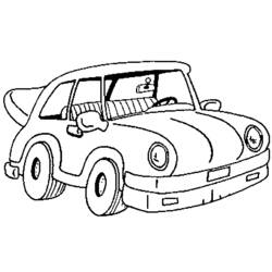 Coloriage Voiture sportive au corps arrondi