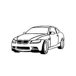Coloriage Voiture BMW M3 vue de face en trois quarts