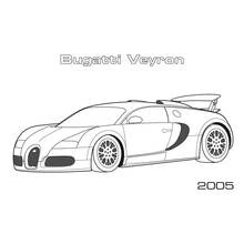 Coloriage Bugatti Veyron voiture de sport