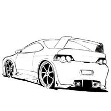 Dessin à colorier Voiture sport / tuning (Transport) #146927, gratuit à imprimer