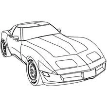 Coloriage Voiture sport classique vue de trois quarts