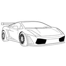 Illustration au trait Voiture sport / tuning (Transport) #147026 prête à colorier