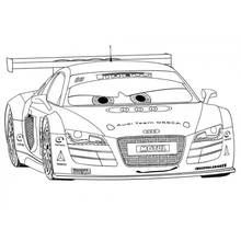 Illustration au trait Voiture sport / tuning (Transport) #147064 prête à colorier