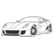Coloriage à imprimer Voiture sport / tuning (Transport) #147104 pour enfants et adultes