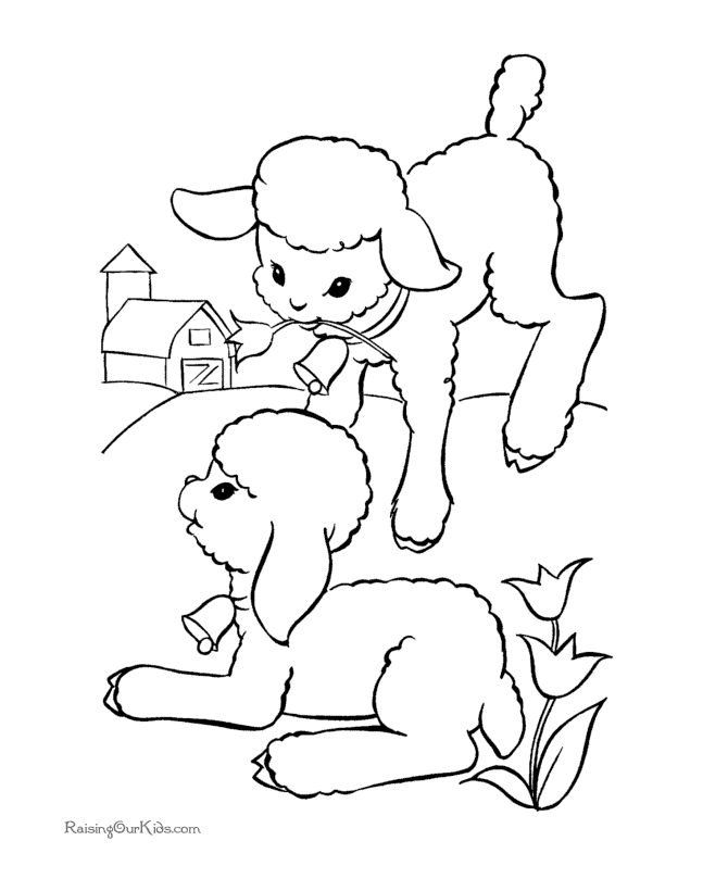 Бесплатная раскраска Ягнёнок #260 из коллекции Животные