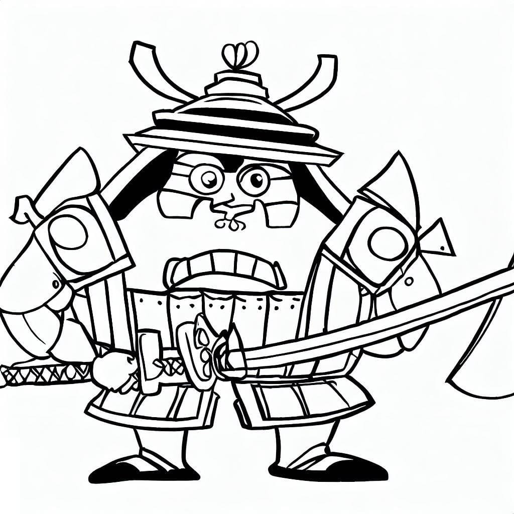 Бесплатная раскраска Самурай #186174 из коллекции Персонажи