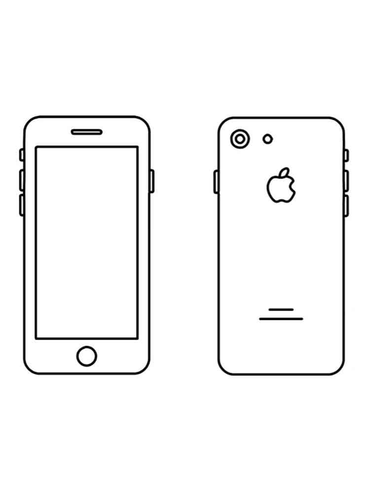 Бесплатная раскраска iPhone и iPad #191808 из коллекции Предметы