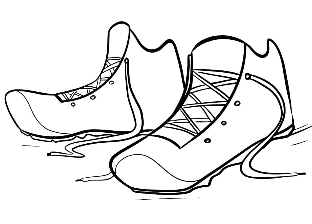 Бесплатная раскраска Обувь #211602 из коллекции Предметы