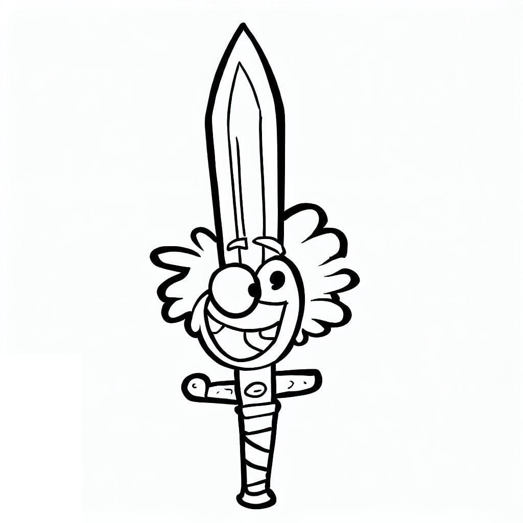 Бесплатная раскраска Меч #187179 из коллекции Предметы