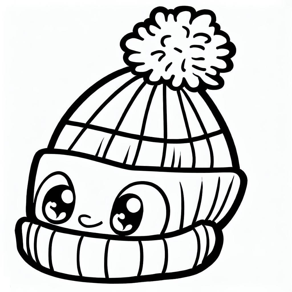Бесплатная раскраска Зимняя шапка #191275 из коллекции Предметы