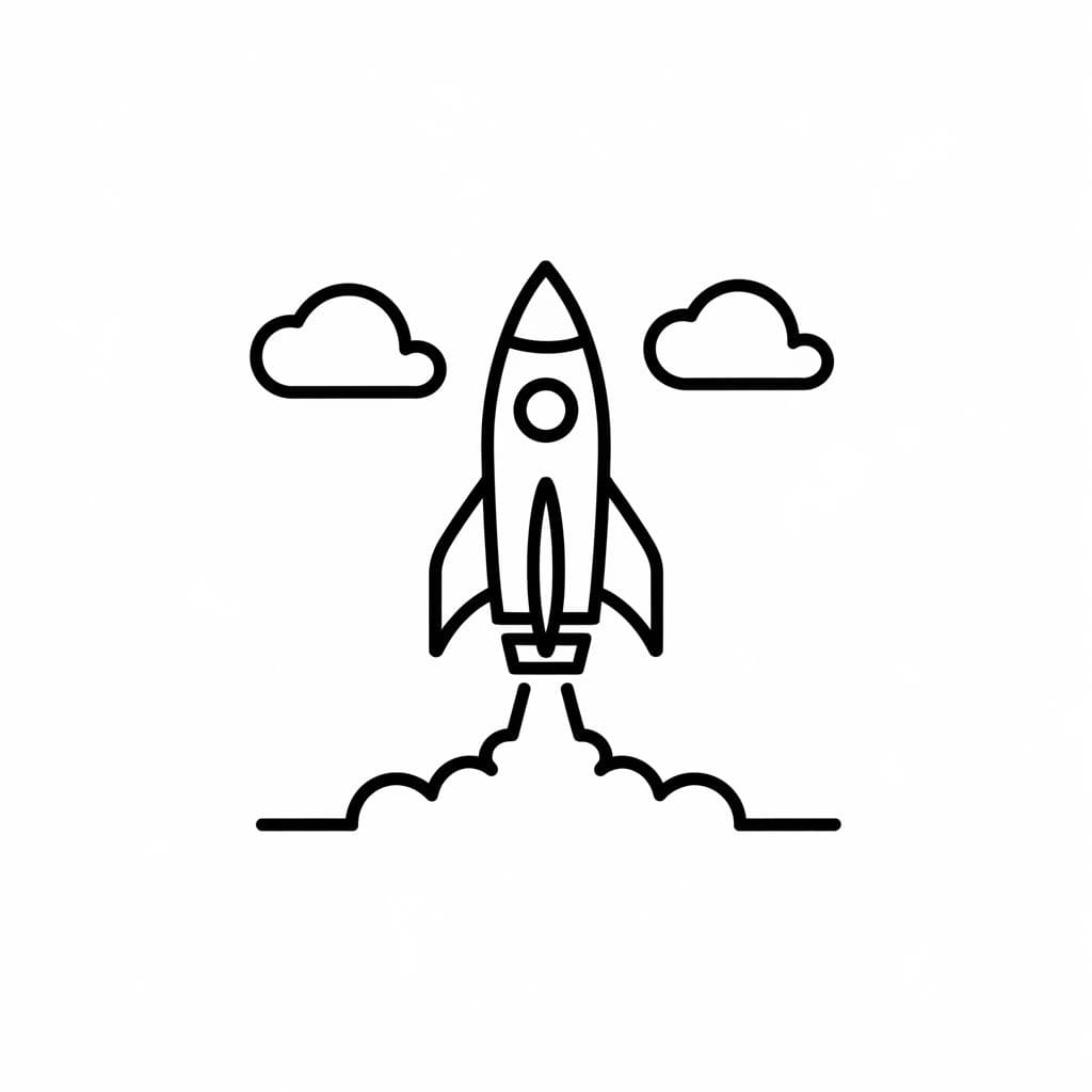 Бесплатная раскраска Ракета #218002 из коллекции Транспорт