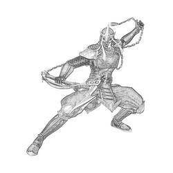 Раскраска Самурай (Персонажи) #107363 для печати и раскрашивания