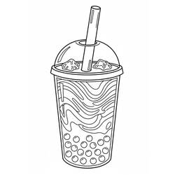 Раскраска Bubble Tea (Предметы) #221521 для печати и раскрашивания