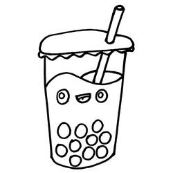 Раскраска Bubble Tea (Предметы) #221533 для печати и раскрашивания