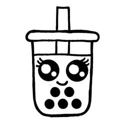 Раскраска Bubble Tea (Предметы) #221538 для печати и раскрашивания