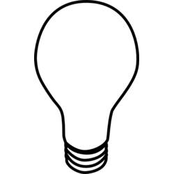 Раскраска Лампочка (Предметы) #119450 для печати и раскрашивания