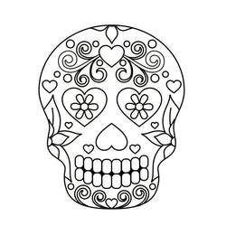 Раскраска Череп (Предметы) #181125 для печати и раскрашивания