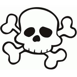 Раскраска Череп (Предметы) #181135 для печати и раскрашивания