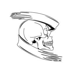 Раскраска Череп (Предметы) #204922 для печати и раскрашивания