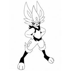 Cinderace - Бесплатные раскраски для печати