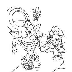 Crash Bandicoot - Бесплатные раскраски для печати
