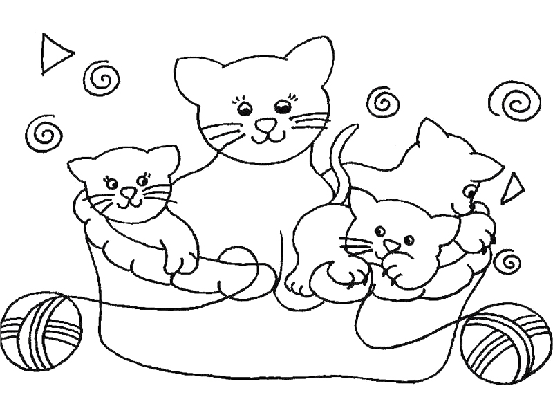 免费猫着色页 #1765 来自动物合集