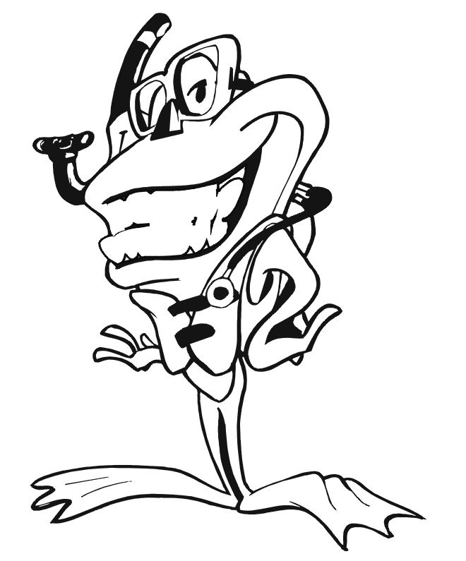 免费青蛙着色页 #7621 来自动物合集