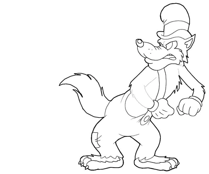 免费狼着色页 #10583 来自动物合集