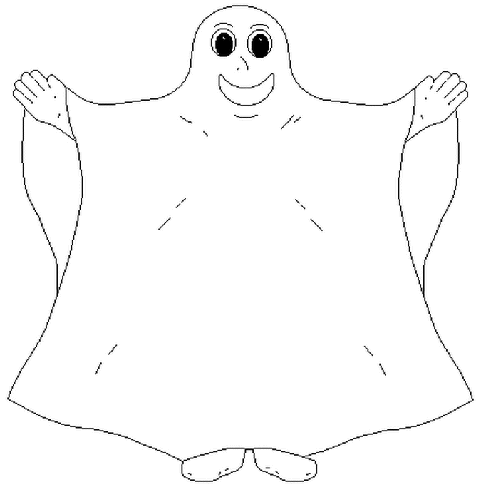免费幽灵着色页 #95528 来自人物合集