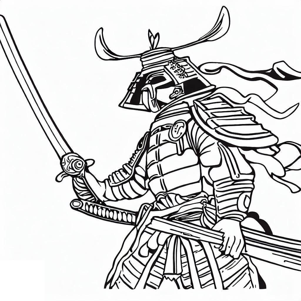 免费武士着色页 #186171 来自人物合集