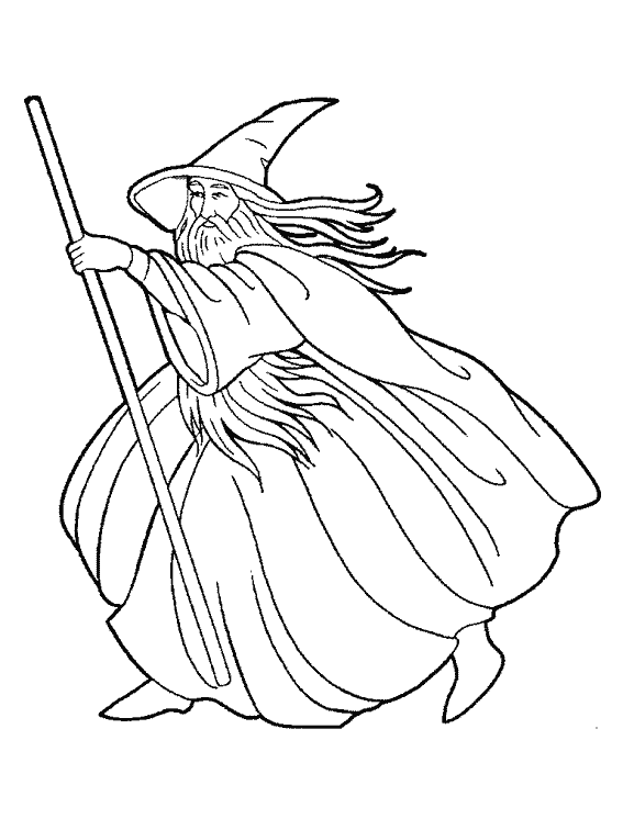 免费巫师着色页 #107845 来自人物合集