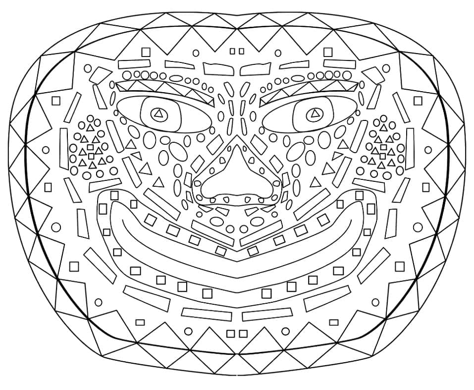 免费非洲面具着色页 #219187 来自物品合集