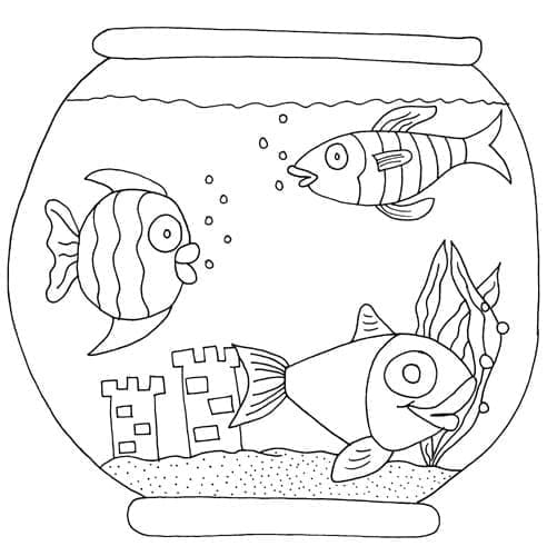 免费水族馆着色页 #184545 来自物品合集