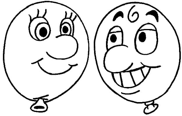 免费气球着色页 #184777 来自物品合集