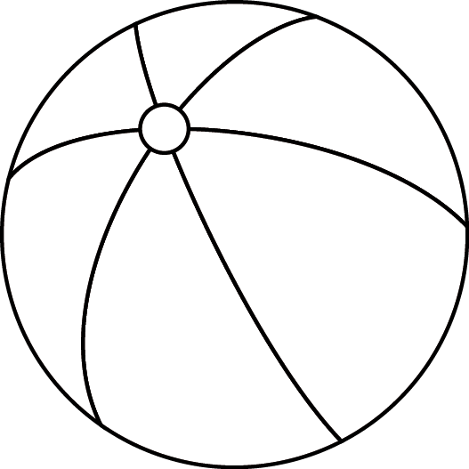 免费沙滩球着色页 #168918 来自物品合集