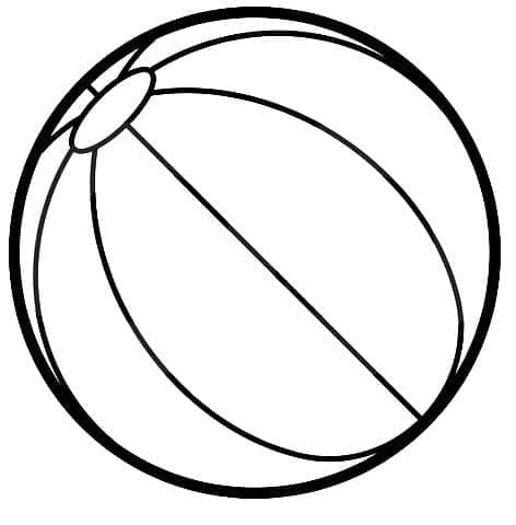 免费沙滩球着色页 #207072 来自物品合集