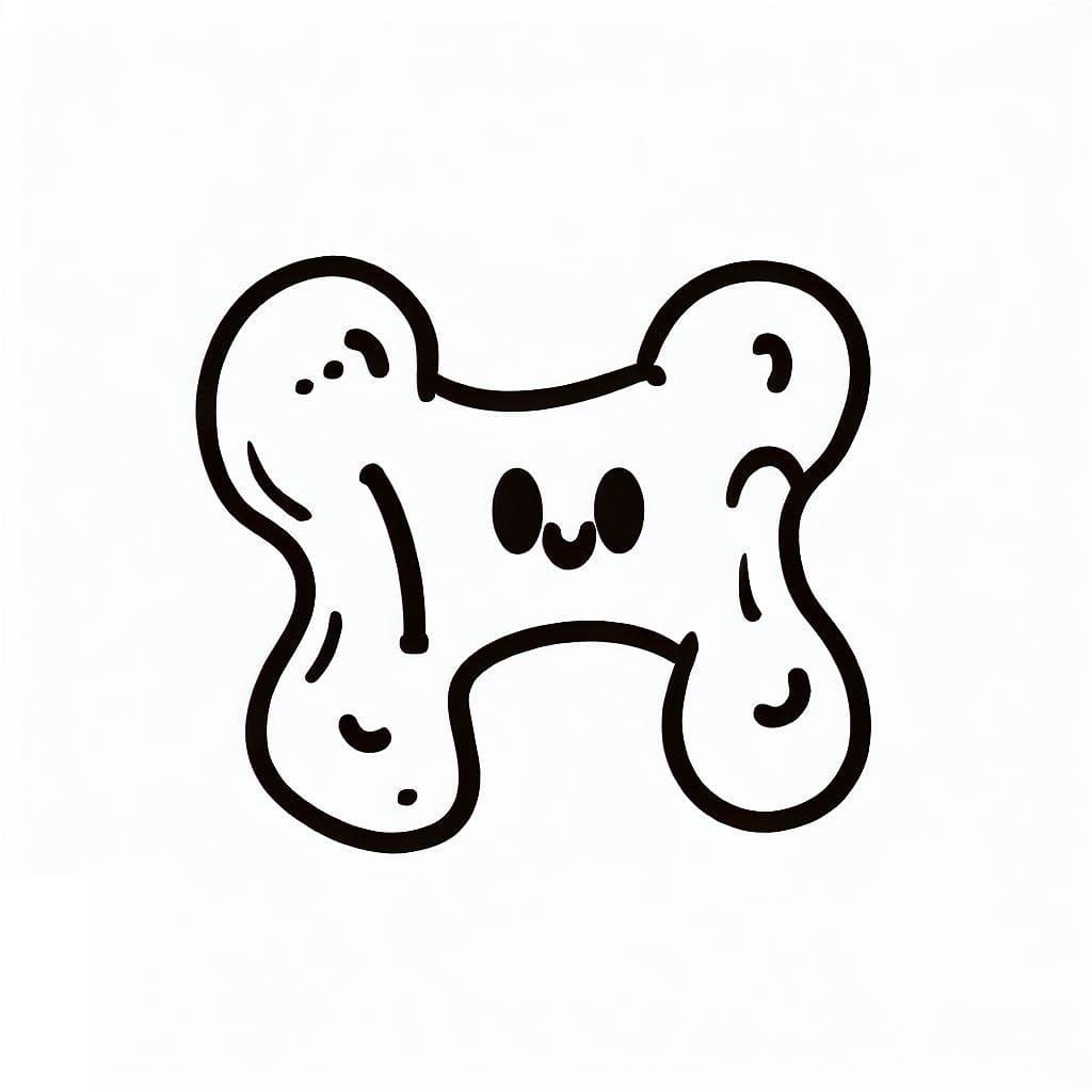 免费狗骨头着色页 #189692 来自物品合集