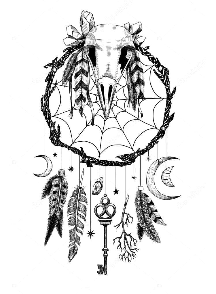 免费捕梦网着色页 #207674 来自物品合集