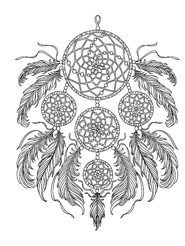 免费捕梦网着色页 #207680 来自物品合集