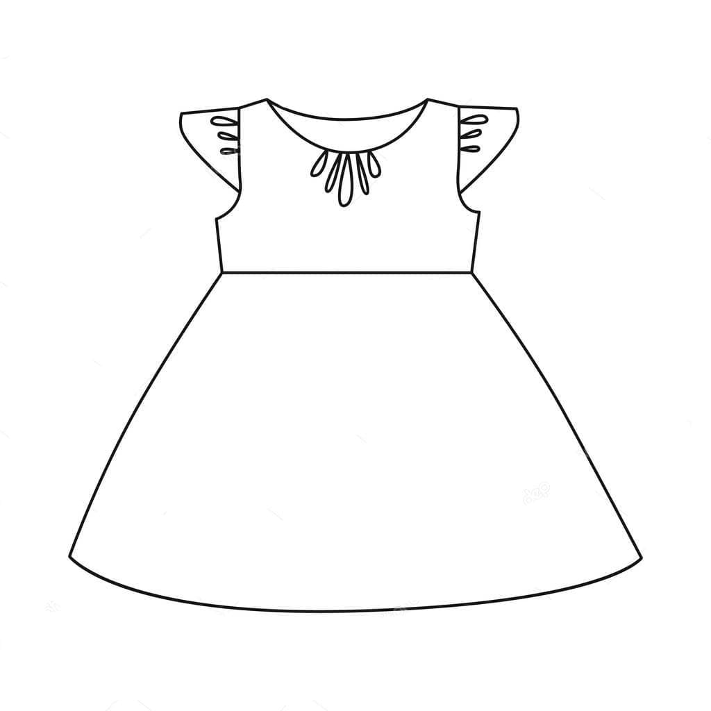 免费连衣裙着色页 #186229 来自物品合集