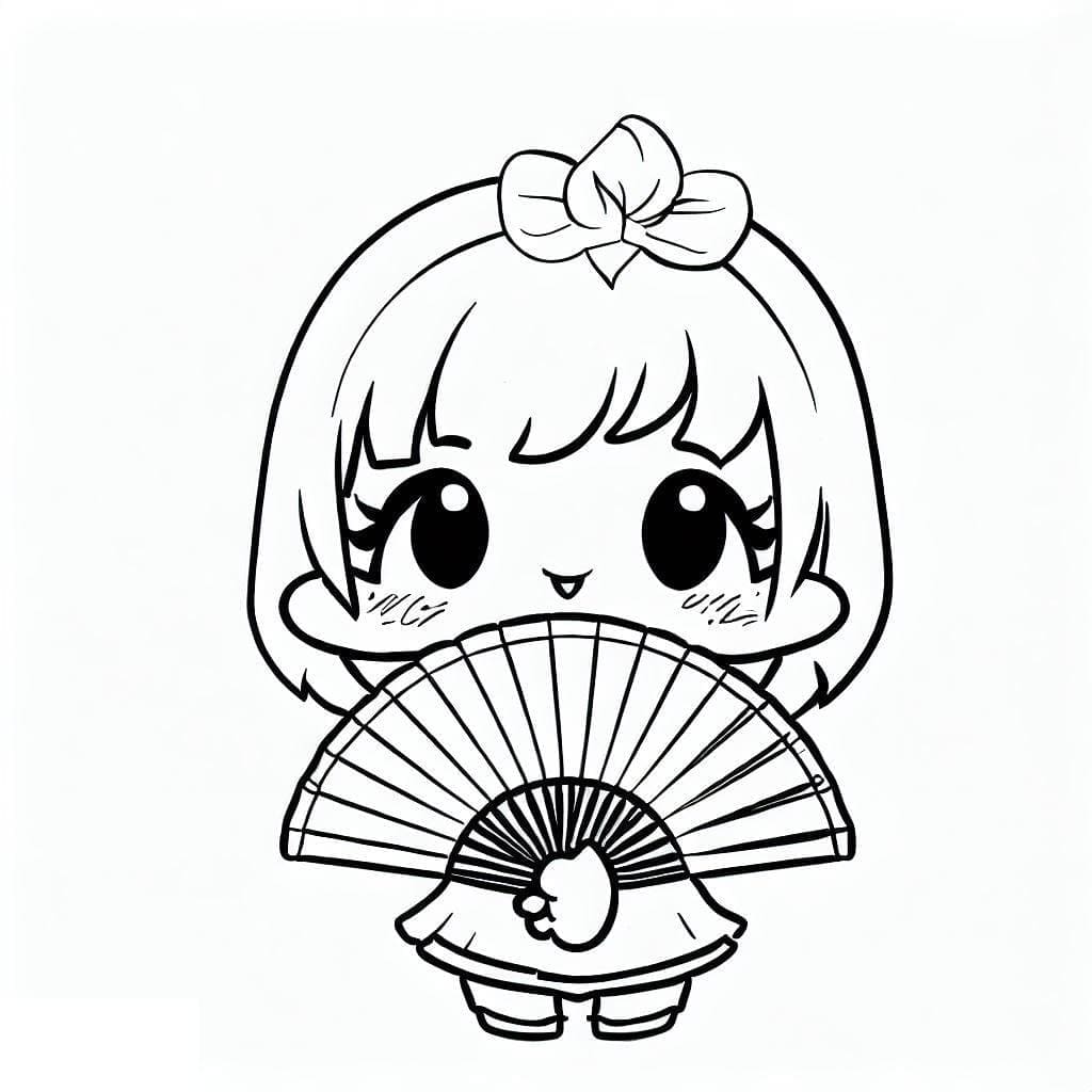 免费扇子着色页 #191037 来自物品合集