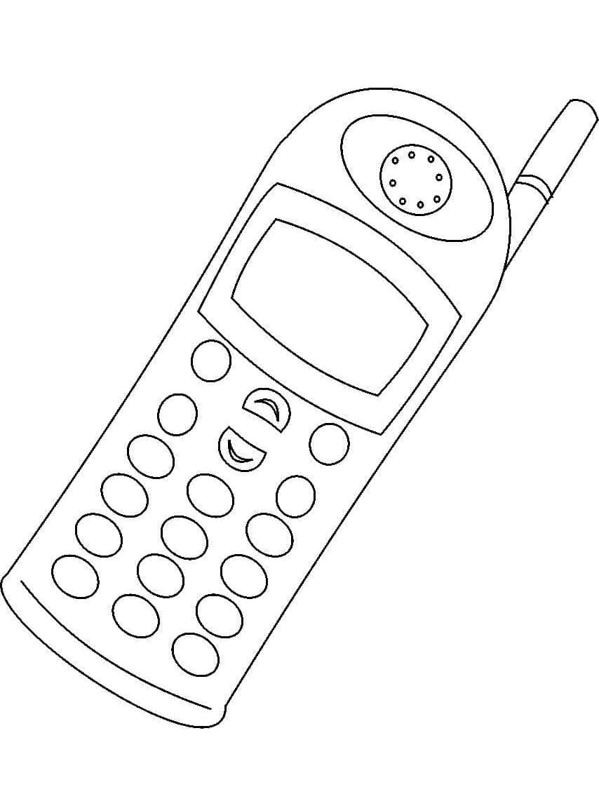 免费电话着色页 #192620 来自物品合集