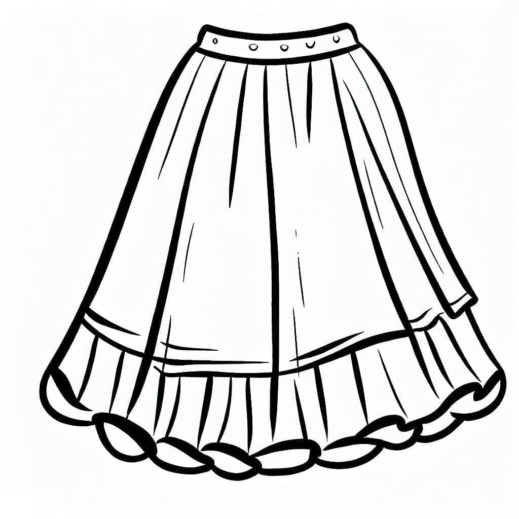 免费裙子着色页 #191536 来自物品合集
