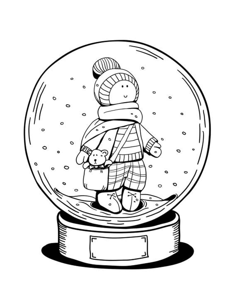 免费雪球着色页 #202609 来自物品合集