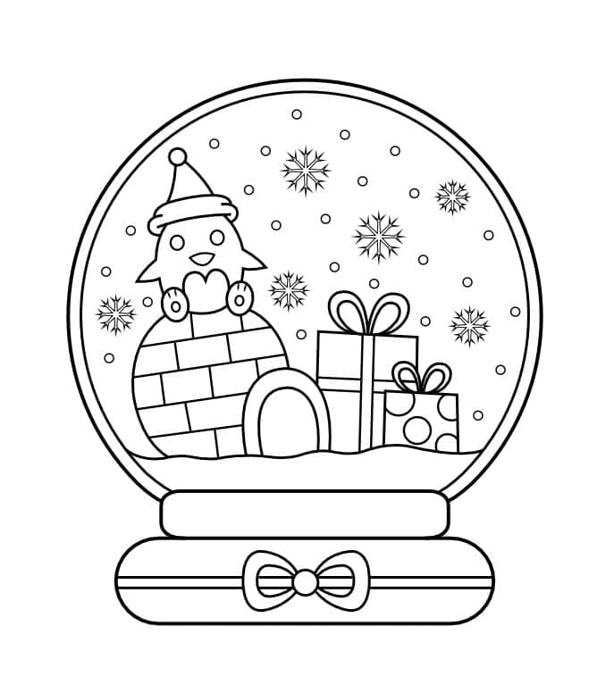 免费雪球着色页 #202622 来自物品合集