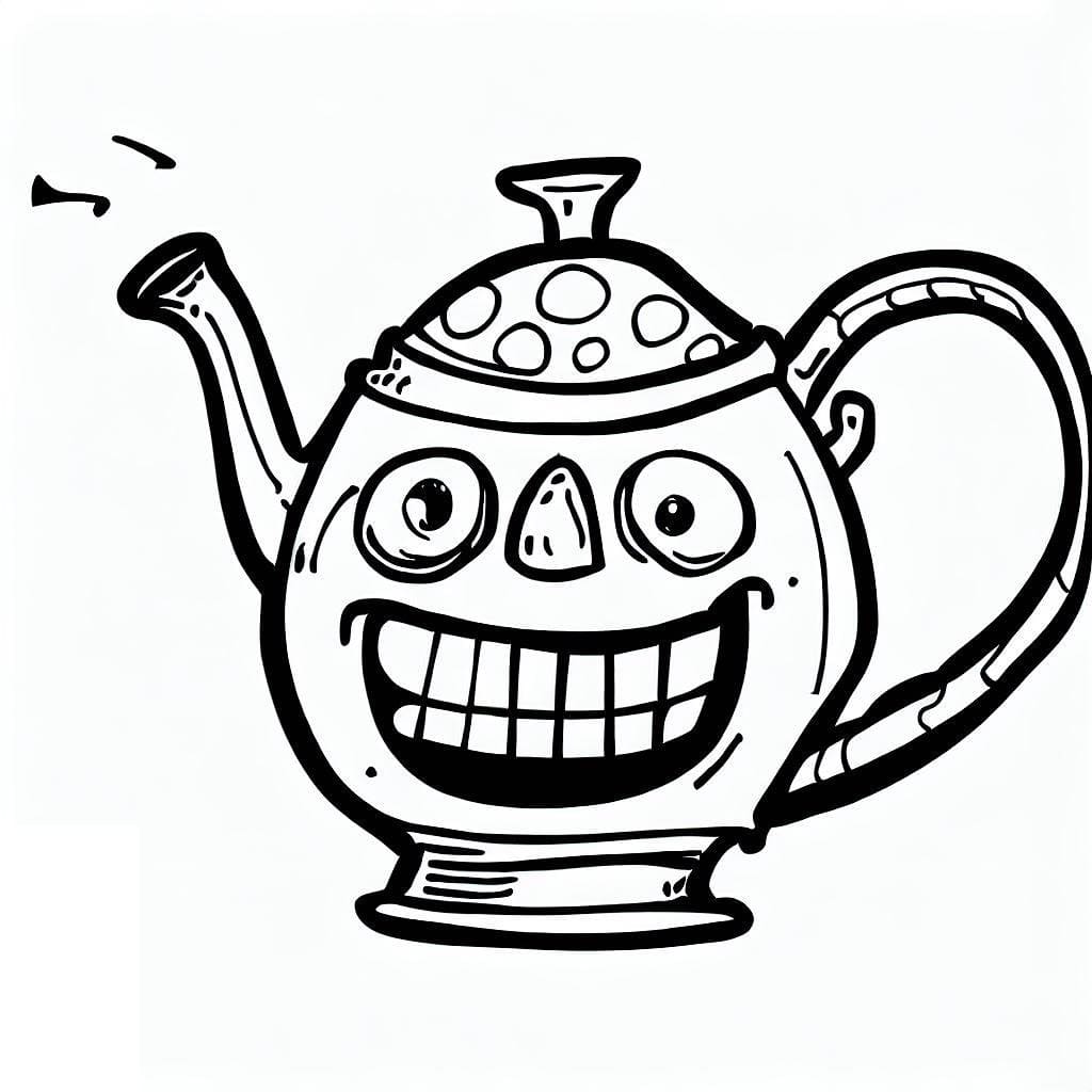 免费茶壶着色页 #185604 来自物品合集