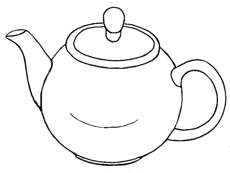 免费茶壶着色页 #185624 来自物品合集