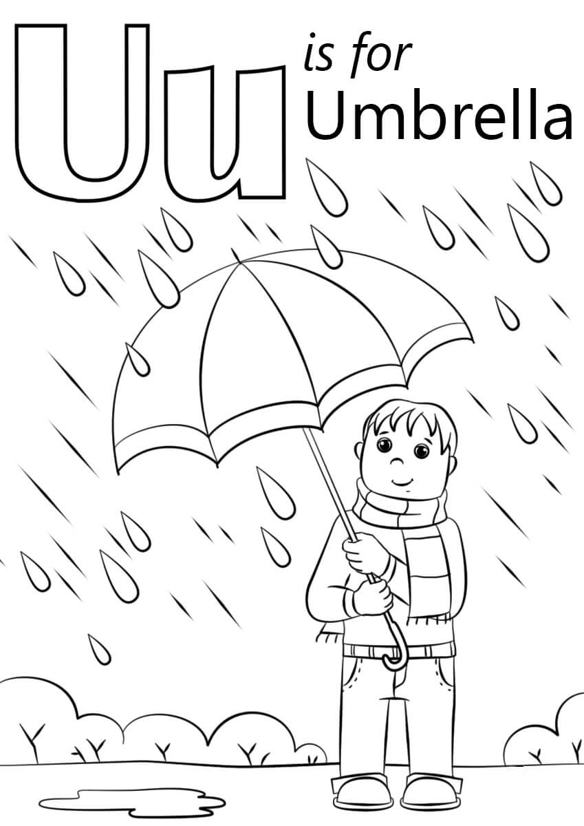 免费雨伞着色页 #172748 来自物品合集