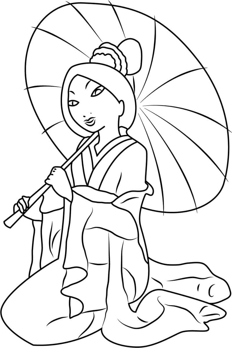 免费雨伞着色页 #172752 来自物品合集